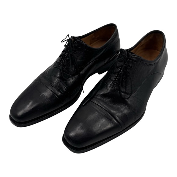 Magnanni Federico Modern CapToe Oxford 9.5 D Black‎ Leather Derby Shoes Spain main image 6